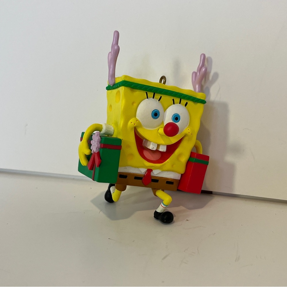 American Greetings SpongeBob Squarepants Christmas Ornament 2010 Red Nose Deer